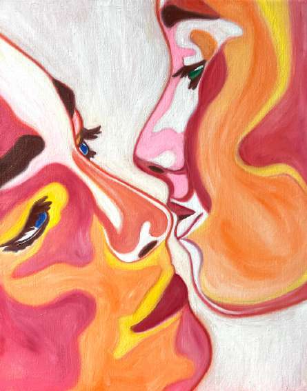Behind You, huile sur toile de Mathilde Polidori