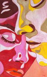 Reunited, huile sur toile de Mathilde Polidori