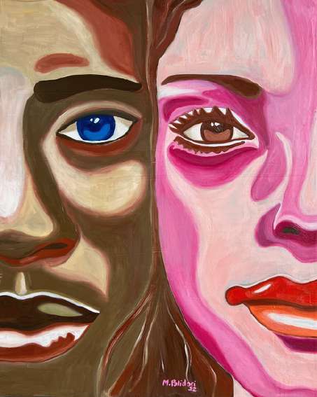 Eyes Symphony, huile sur toile de Mathilde Polidori