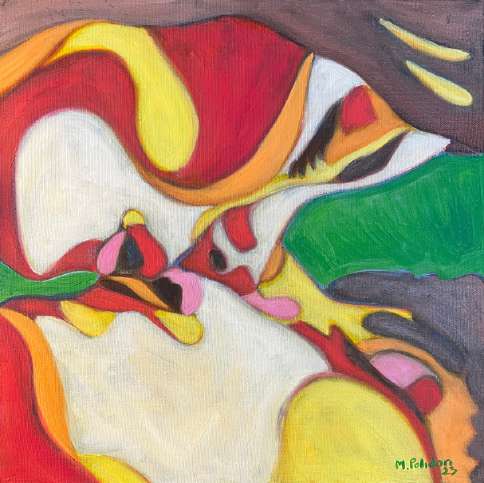 Green Attraction, huile sur toile de Mathilde Polidori