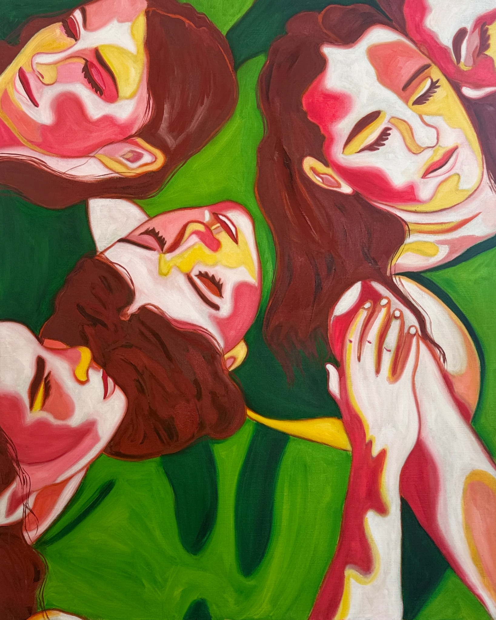 Les Dormeuses, huile sur toile de Mathilde Polidori