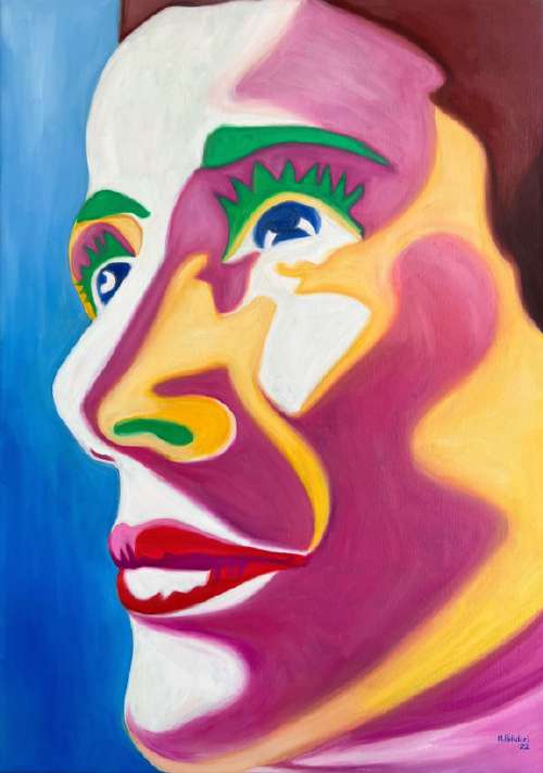 Look Up, huile sur toile de Mathilde Polidori