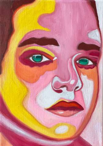 Orange Light, huile sur toile de Mathilde Polidori