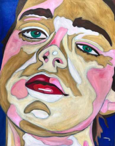 Velours #3, huile sur toile de Mathilde Polidori