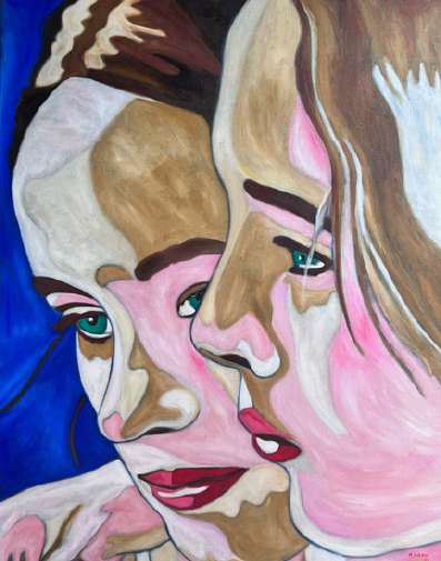 Velours #4, huile sur toile de Mathilde Polidori
