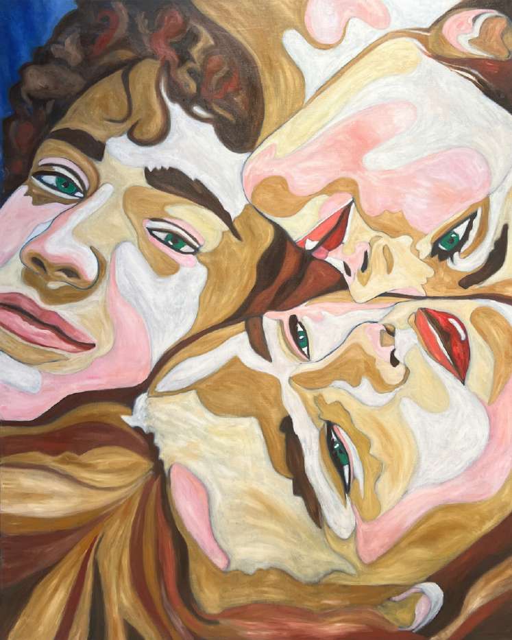Velours #7, huile sur toile de Mathilde Polidori
