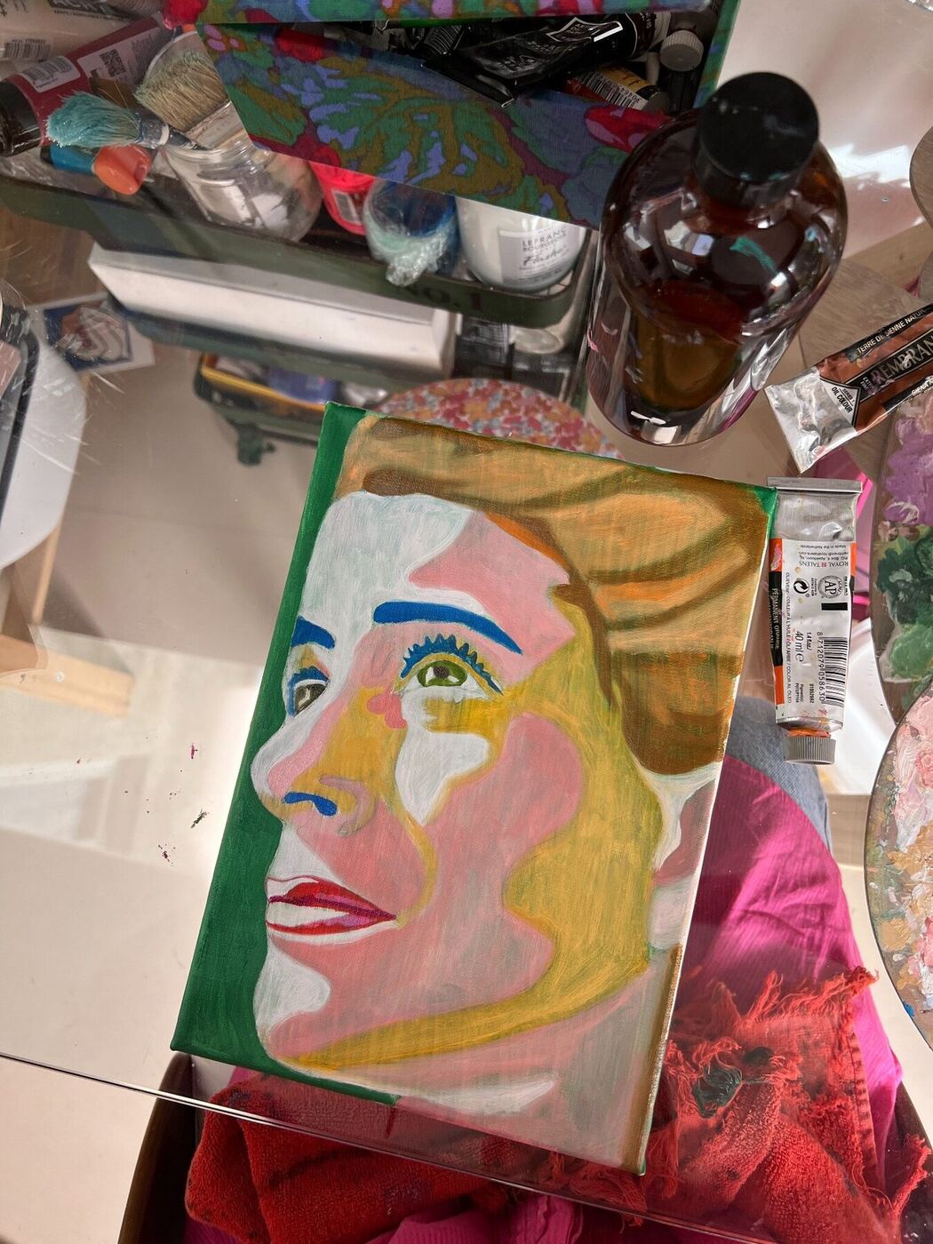 Look Up, huile sur toile de Mathilde Polidori