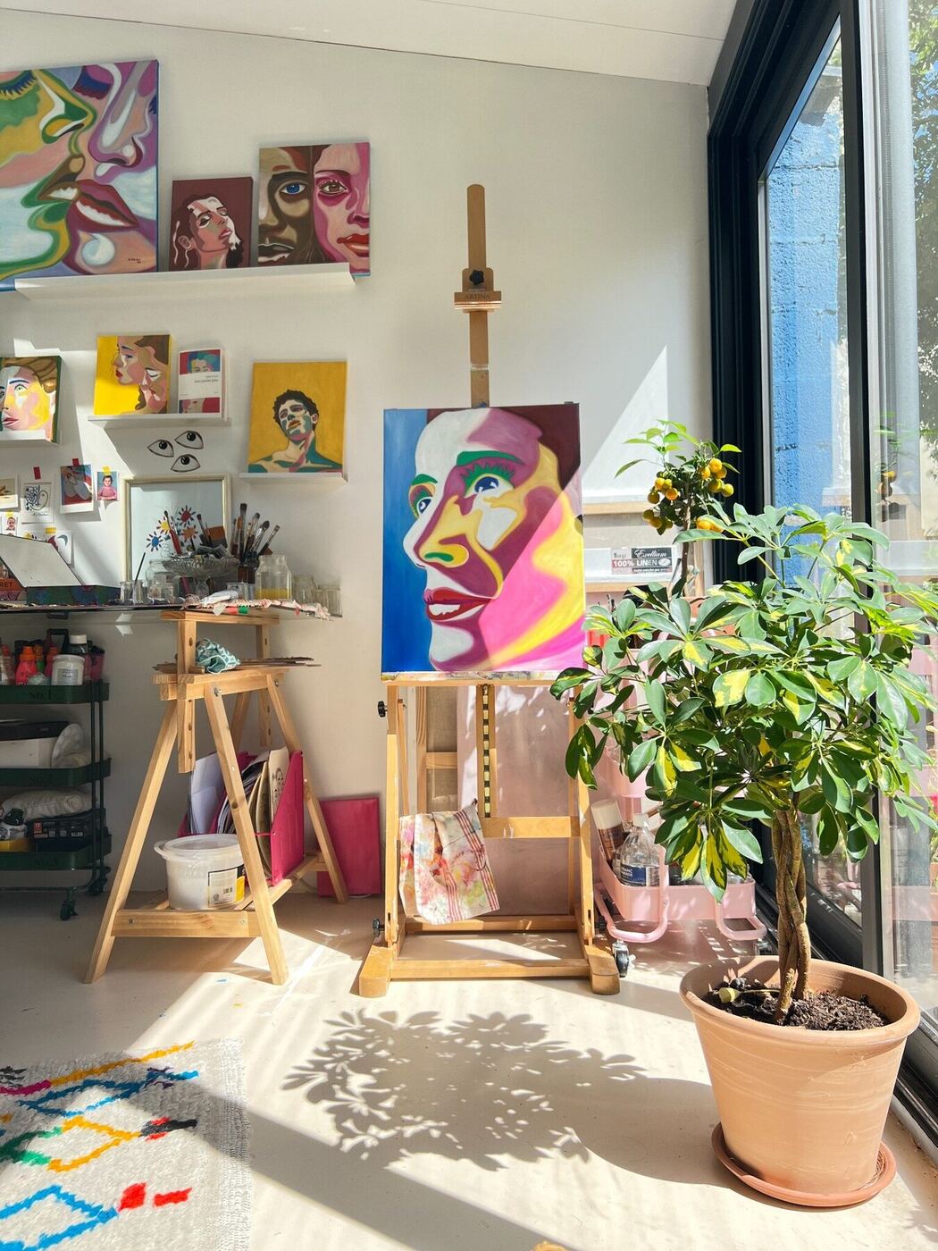 Look Up, huile sur toile de Mathilde Polidori
