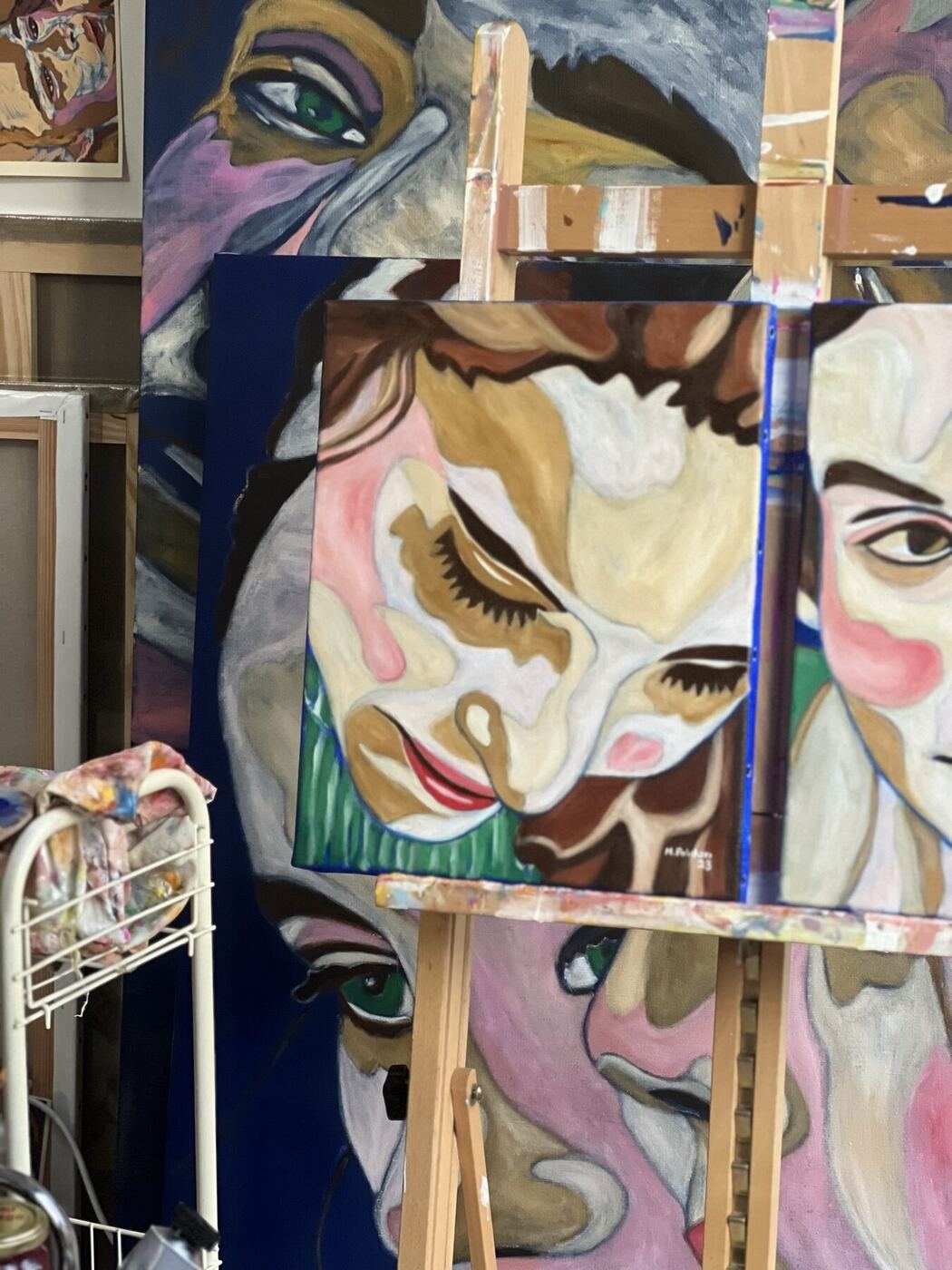 Velours #1, huile sur toile de Mathilde Polidori
