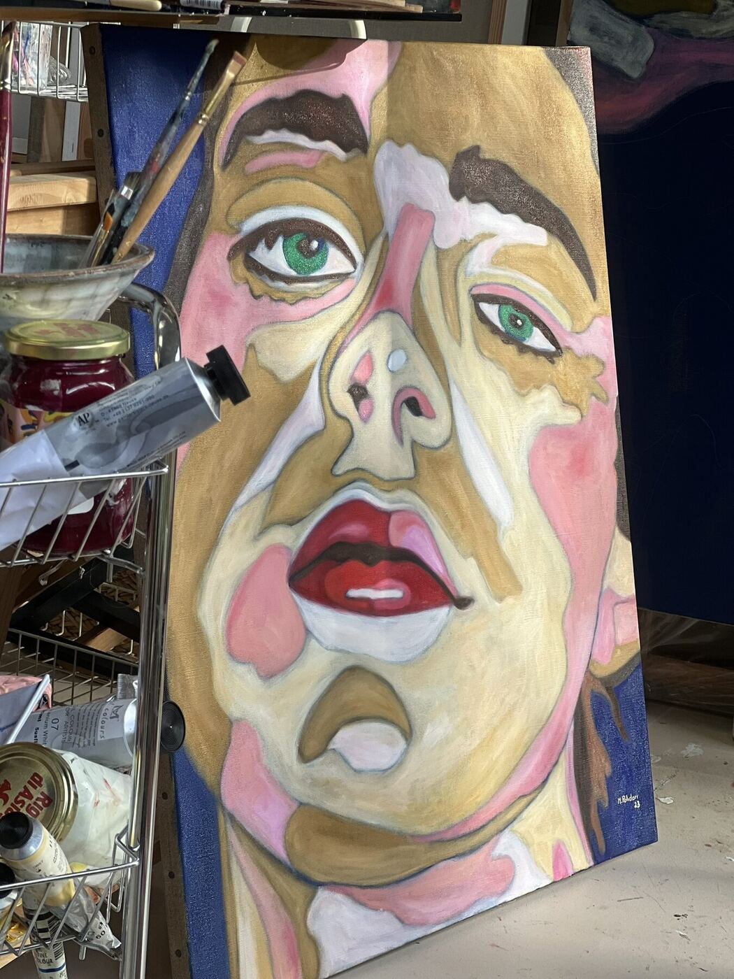 Velours #3, huile sur toile de Mathilde Polidori