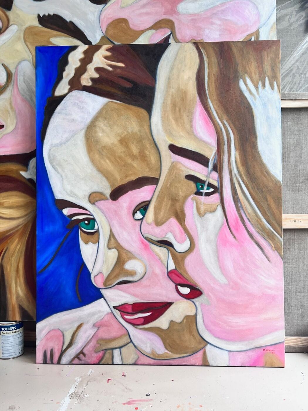 Velours #4, huile sur toile de Mathilde Polidori