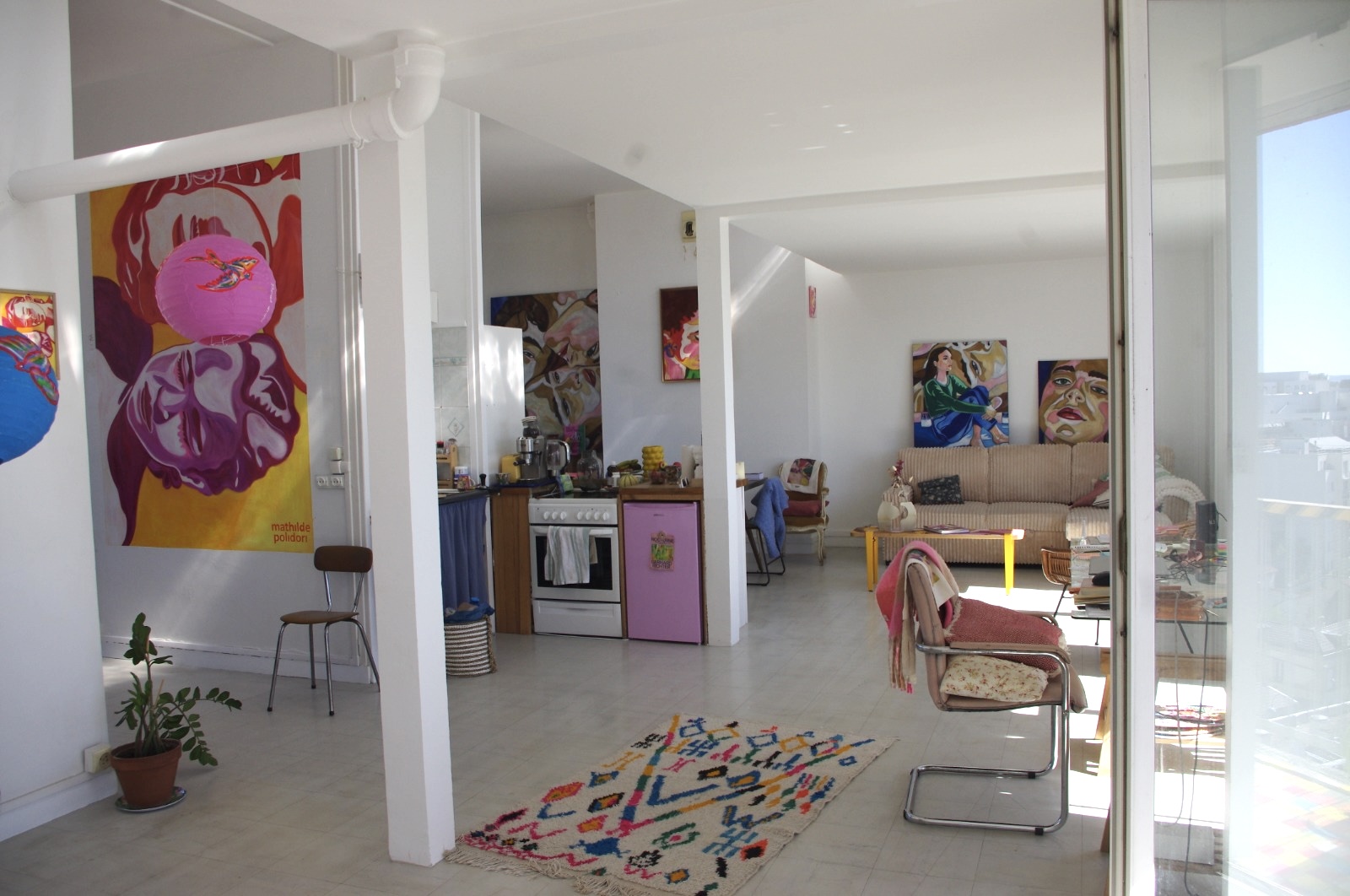 Vue de l’Atelier bleu de Mathilde Polidori